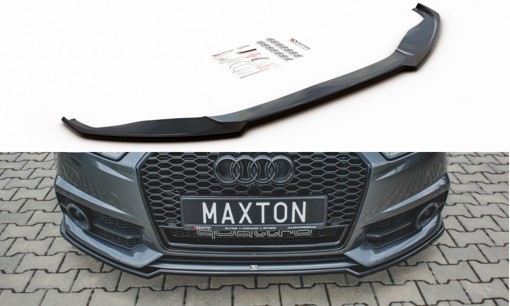 Maxton Design Audi A6 S-Line Front Lip V.2 - Gloss (C7 Facelift 2014-2017) 4 au s6 c7f fd1g 14