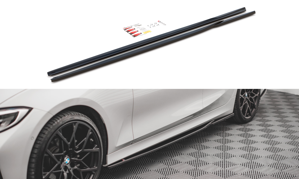 Maxton Design BMW 3 Series G20 Side Skirt Extensions - Gloss (2018-2022) 3 bm 3 20 sd1g 3
