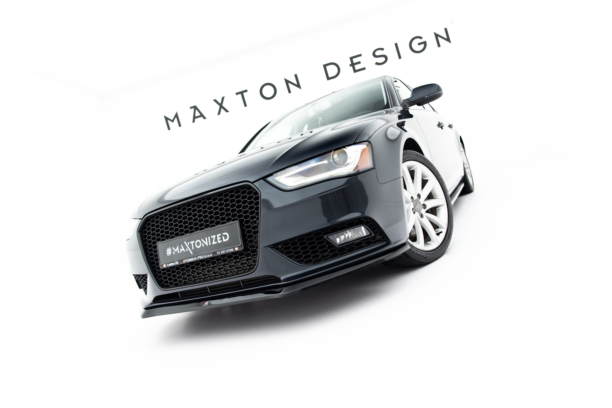 Maxton Design Audi A4 B8.5 Front v2 Lip - Gloss (2011-2015) 1 Maxton Design Audi A4 B8.5 Front v2 Lip - Gloss (2011-2015)