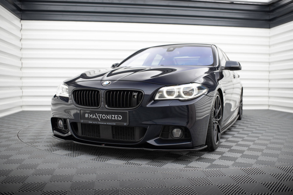 Maxton Design BMW 5 Series F10 MSport Front Lip V2 - Gloss (2010-2017) 1 BMW 5 Series F10 MSport Front Lip