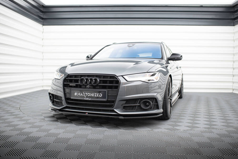 Maxton Design Audi A6 S-Line Front Lip - Gloss (C7 Facelift 2014-2017) 1 Audi A6 S-Line Front Lip