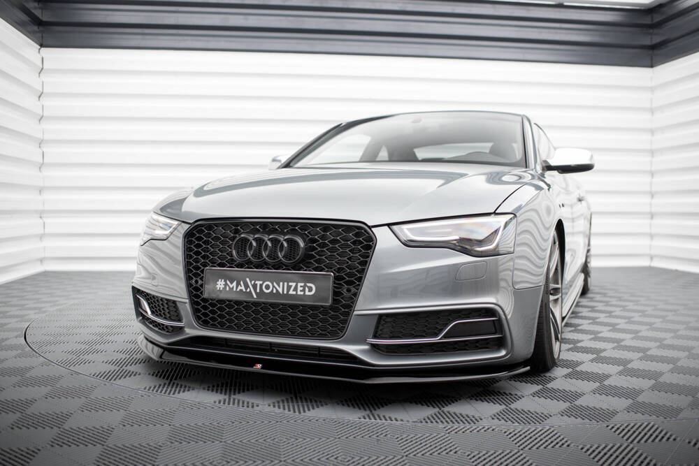 Maxton Design Audi A5 S-Line Front Lip V.1 - Gloss (8T Facelift 2011-2016) 1 Audi A5 S-Line Front Lip