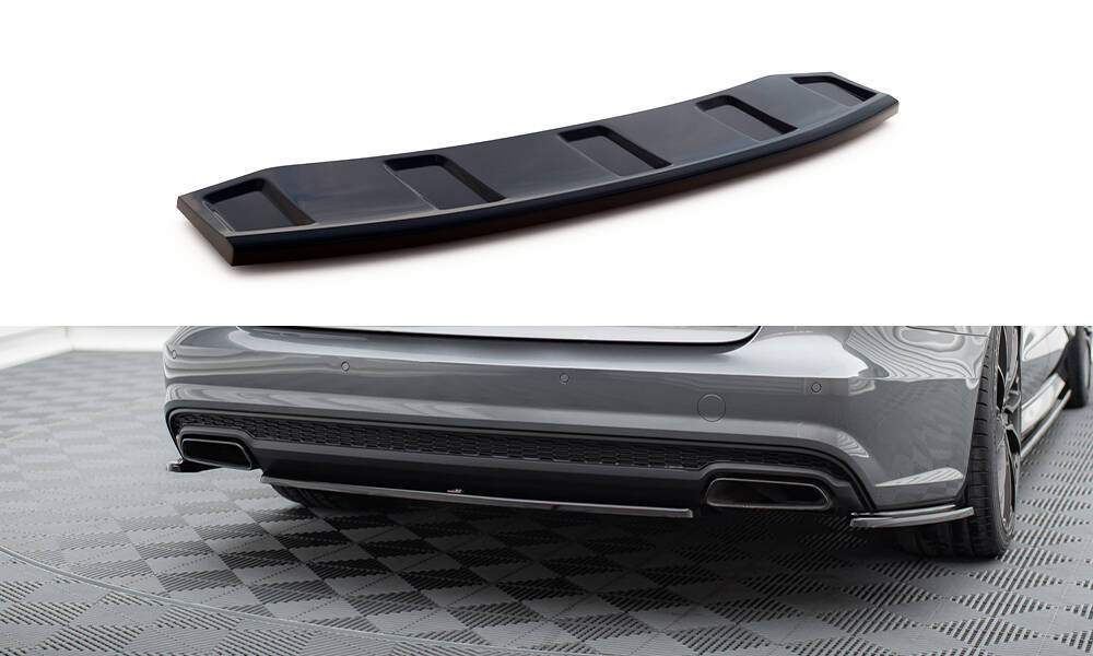 Maxton Design Audi A6 S-Line Rear Center Diffuser Lip - Gloss (C7 Facelift 2014-2017) 5 Maxton Design Audi A6 S-Line Rear Center Diffuser Lip - Gloss (C7 Facelift 2014-2017) - Image 5