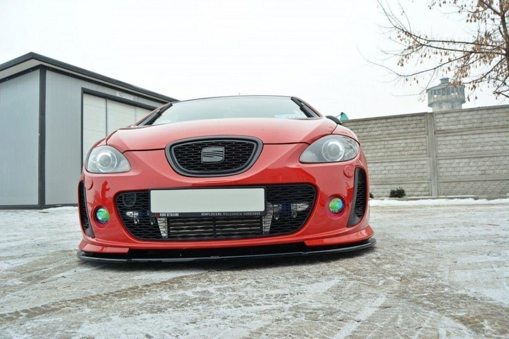 Maxton Design Seat Leon Front Lip - Gloss (MK2 2005-2009) 2 eng pm front splitter seat leon mk2 ms design 3324 3