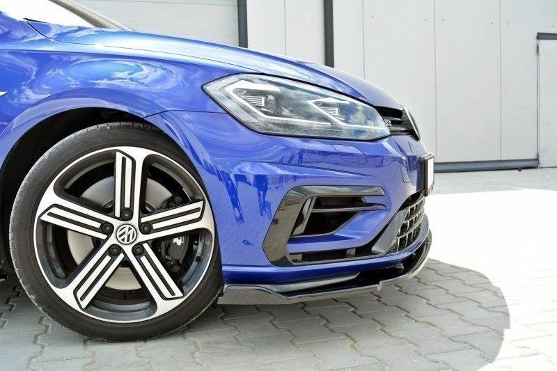 Maxton Design VW Golf 7.5 R Bumper Lip V1 - Gloss (Facelift Mk7 2016-2020) 4 eng pm front splitter v 1 vw golf vii r facelift 963 4