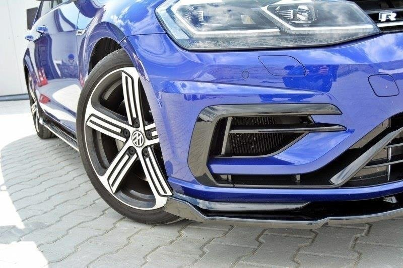 Maxton Design VW Golf 7.5 R Bumper Lip V1 - Gloss (Facelift Mk7 2016-2020) 5 eng pm front splitter v 1 vw golf vii r facelift 963 5
