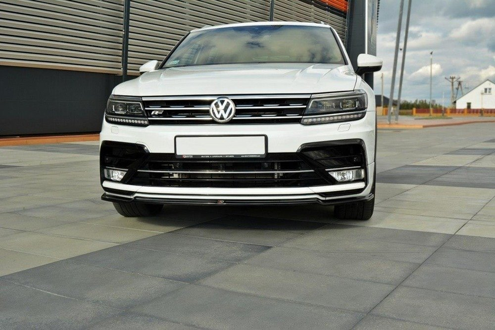 Maxton Design VW Tiguan R-Line Front Lip V2 - Gloss (MK2 2015-2020) 2 eng pm front splitter vw tiguan mk2 r line 990 3 1