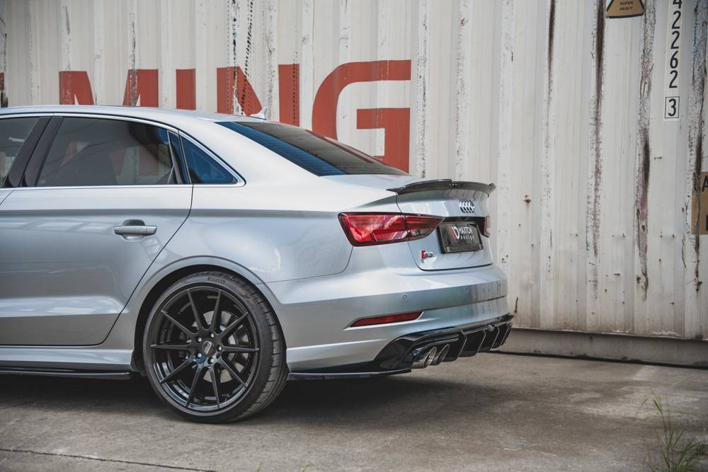 Maxton Design Audi A3 Saloon Rear Spats v2 - GLOSS (8V S-Line 2016-2020) 4 eng pm rear side splitters v 2 audi s3 sedan 8v facelift 10594 4