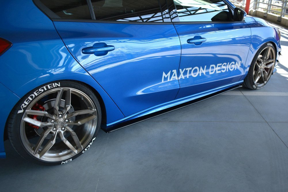 Maxton Design Ford Focus ST/ST-Line Side Skirt Extensions - Gloss (Mk4 2018-2021) 2 fo fo 4 stline sd1g 2