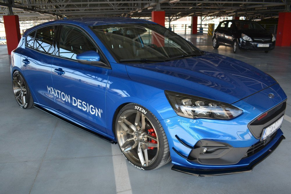 Maxton Design Ford Focus ST/ST-Line Side Skirt Extensions - Gloss (Mk4 2018-2021) 3 fo fo 4 stline sd1g 4