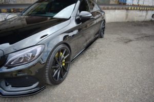 Maxton Design Mercedes C-Class W205 AMG-Line Side Skirt Extensions - GLOSS (2014-2018) 16 me c 205 amg sd1gb