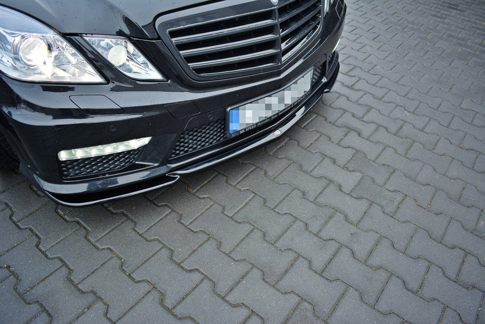 Mercedes E-Class W212 AMG Maxton Design Gloss Front Splitter (2009-2013) 4 me e 212 amg fd1g4
