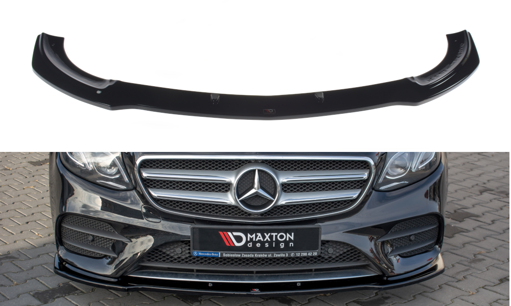 Maxton Design Mercedes E-Class AMG-Line Front Splitter - Gloss (W213 2016-2021) 3 me e 213 amgline fd1g