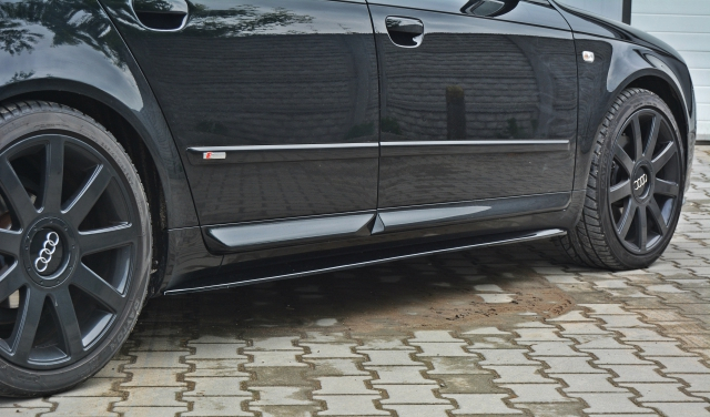 Maxton Design Audi A4 B6/B7 Side Skirt Extensions - Gloss (2001-2007) 1 Maxton Design Audi A4 B6/B7 Side Skirt Extensions