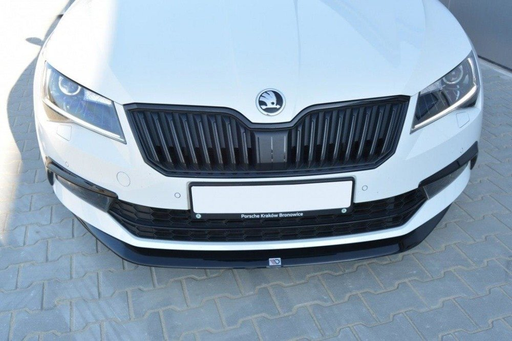 Maxton Design Skoda Superb Front Lip V1 - Gloss (2015-2019) 4 sk su 3 fd1g