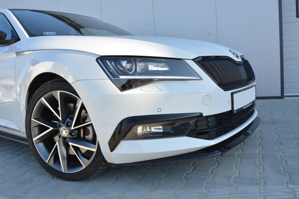 Maxton Design Skoda Superb Front Lip V1 - Gloss (2015-2019) 2 sk su 3 fd1g b