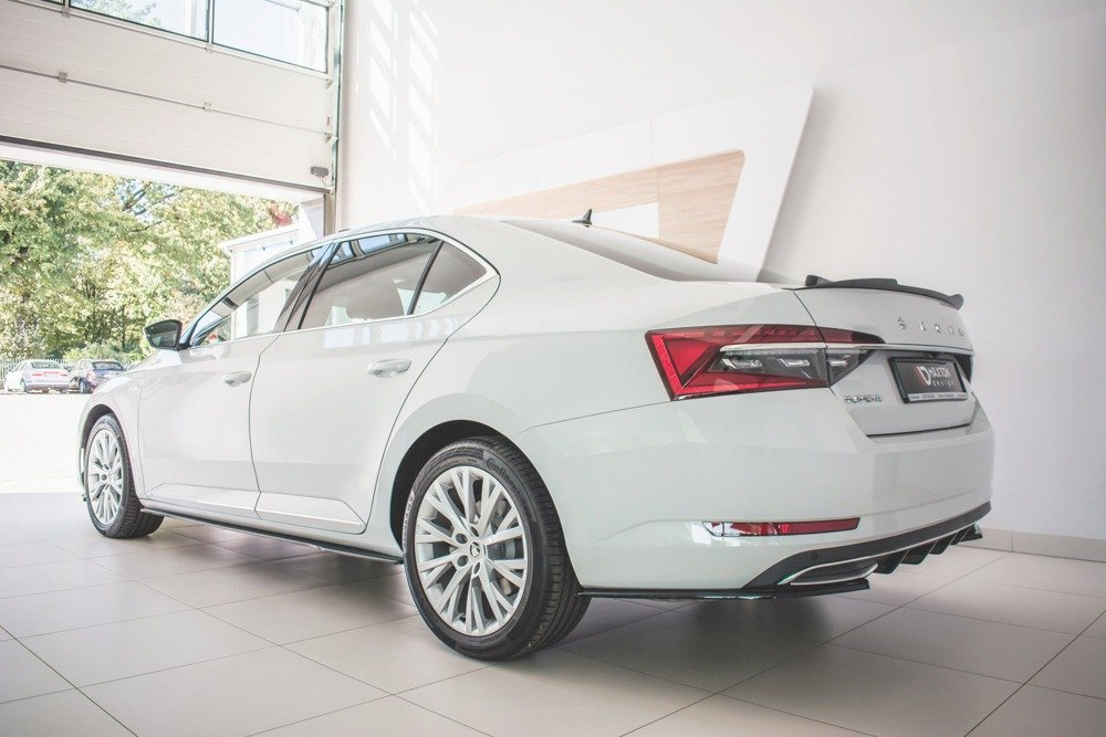 Maxton Design Skoda Superb Side Skirt Extensions - Gloss (Mk3 2019+) 4 sk su 3f sd1g