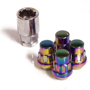 Lock Nuts - Silver & Neo-Chrome 6 Lock Nuts - Silver & Neo-Chrome