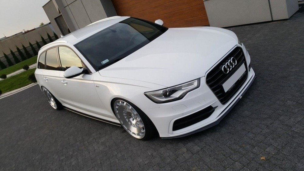 Maxton Design Audi A6 C7 Sline Front Lip v2 - Gloss (2011-2018) 4 v2