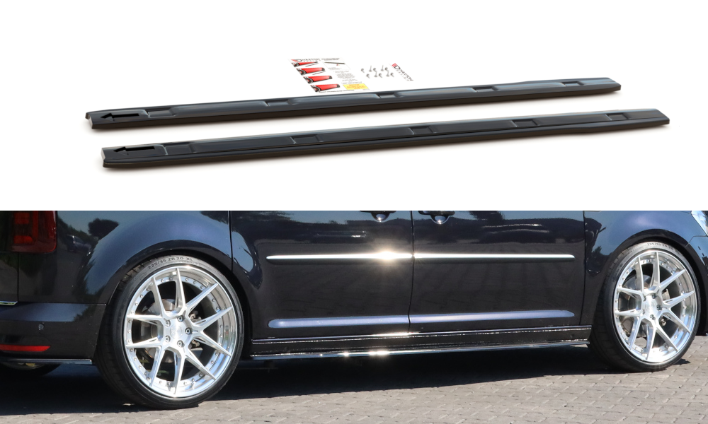 Maxton Design VW Caddy Side Skirt Extensions - Gloss (Mk4 2004-2020) 5 vw ca 4 sd1