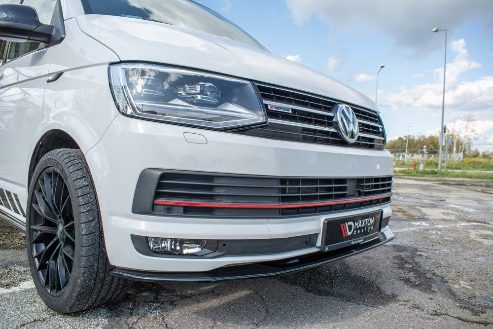 Maxton Design VW Transporter T6 Front Lip v2 - Gloss (2015-2023) 2 vw t6 fd2g2
