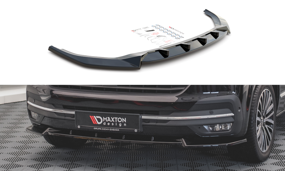 Maxton Design VW Transporter T6.5 Front Lip V1 - Gloss (Facelift 2019+) 3 vw t6f fd1g