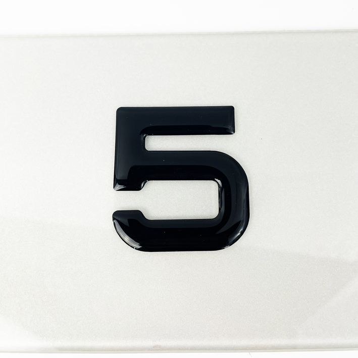 Individual GEL Number Plates - Standard Oblong/Rectangular 7 3d letter 50mm