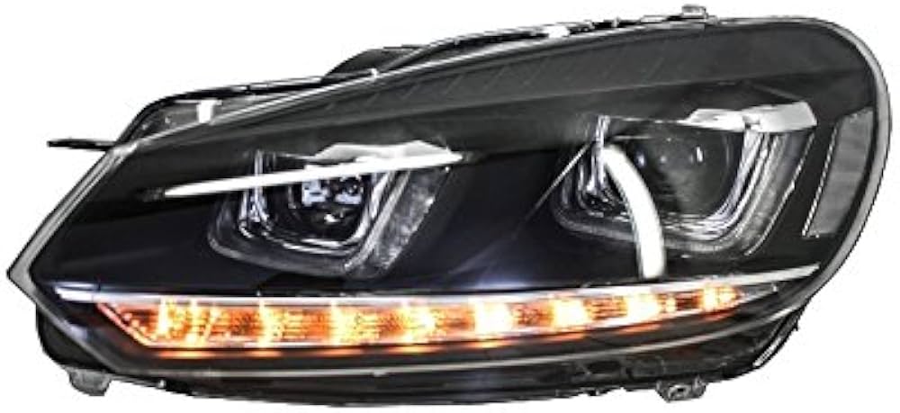VW Golf 6 GTD Headlight - Mk7 Style - Single Driver Side Lamp (Mk6 2008-2013) 3 41yHSp2YVeL. AC UF10001000 QL80