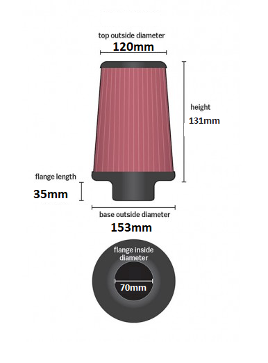APP Air Filter 70mm 1 APP Air Filter 70mm