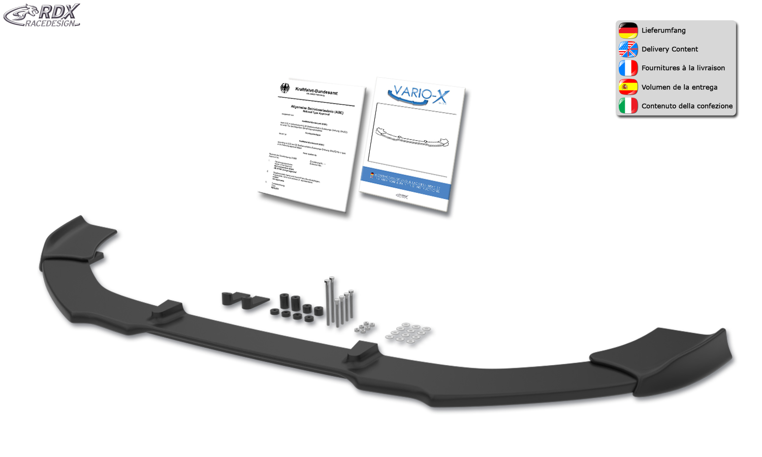 RDX Audi A4 B8 S-Line Splitter (2008-2011) 3 RDX Audi A4 B8 S-Line Splitter (2008-2011) - Image 3