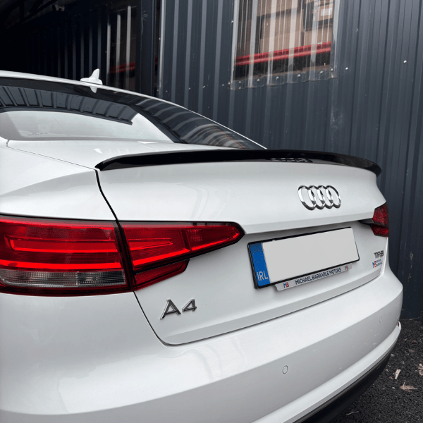 Audi A4 B9 Boot Spoiler - S4 Style Gloss Black (2015-2019) 2 Audi A4 B9 Boot Spoiler - S4 Style Gloss Black (2015-2019) - Image 2