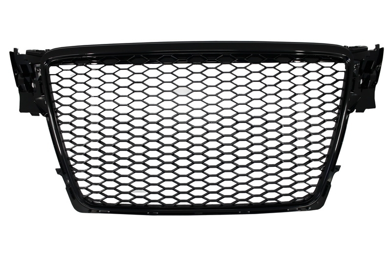 Audi A4 B8 Debadged Grille - RS4 Style (2008-2011) 1 Debadged Black Rs4 Style Grill to Suit A4 B8 08-12.