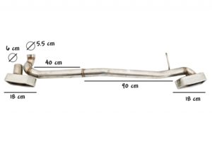 BMW 5 Series F10 Exhaust - M550i Style