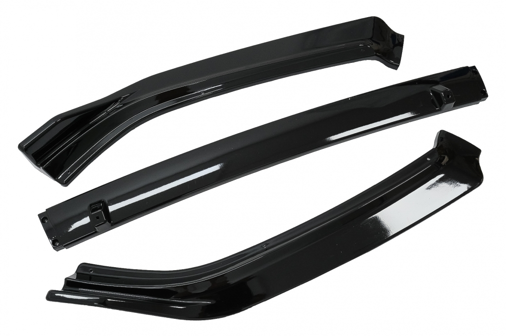 VW Polo 09-17 MCG 3 Piece Gloss Black Front Bumper Lip 4 b2b front bumper lip extension spoiler suitable for 6000096 6070928