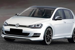 VW Golf 7 Front Lip AB Style - White / Gloss