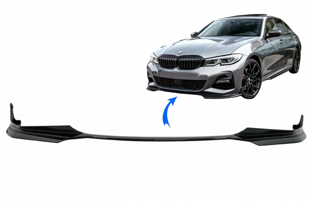 BMW G20 3-Series Msport Gloss Front Lip (2018-2022) 3 b2b front bumper spoiler lip suitable for bmw 3 6000964 6084767