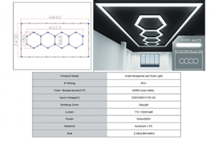 b2b hexagon honeycomb ceiling light system 403 x 6002835 6109620