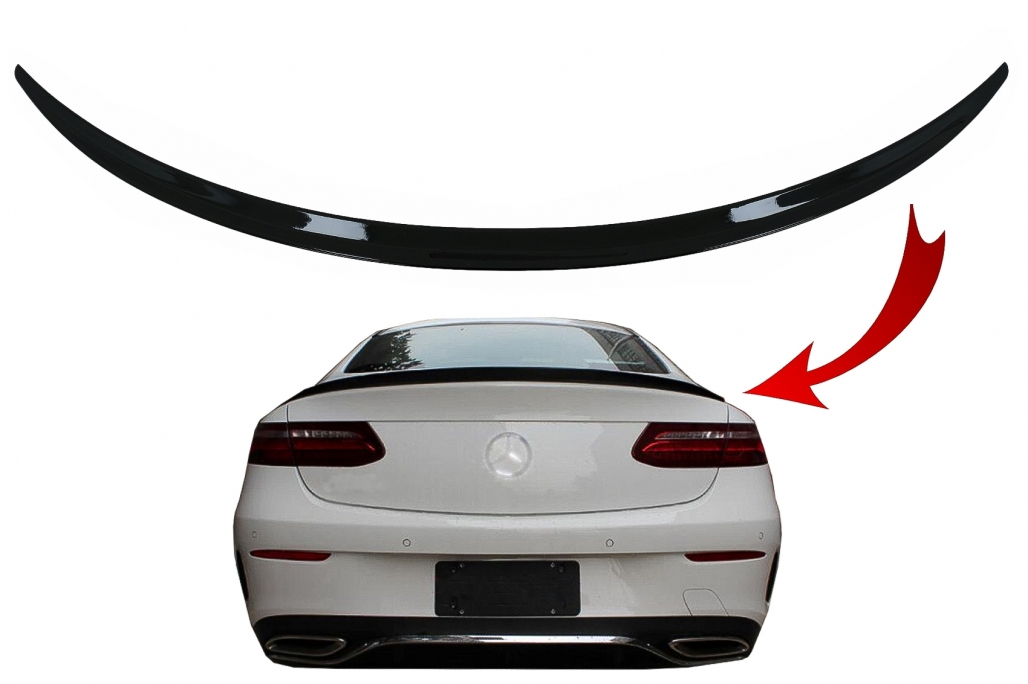 Mercedes E-Class Coupe Boot Spoiler - AMG Style Gloss Black (C238 2016-2023) 2 b2b trunk boot spoiler suitable for mercedes e class 6001386 6091290