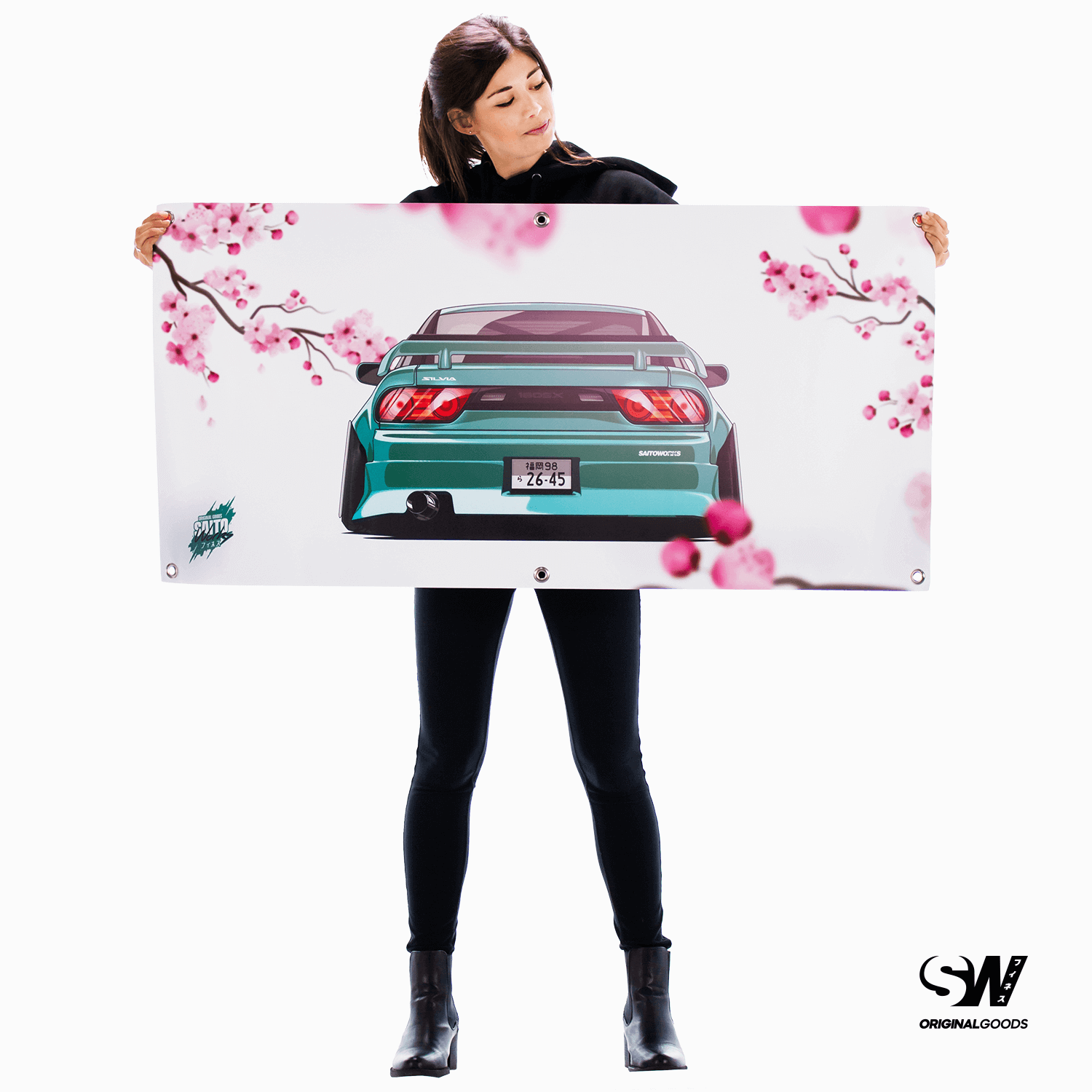 SAITOWORKS Cherry Blossom ‘Sakura 180SX’ JDM Workshop Banner 4 SAITOWORKS Cherry Blossom ‘Sakura 180SX’ JDM Workshop Banner - Image 4