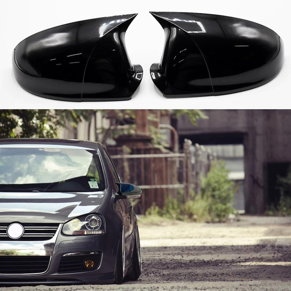 VW Golf M4 Style Mirror Covers - Gloss Black ( Golf 5/6/7) 4 batman mirrors 1