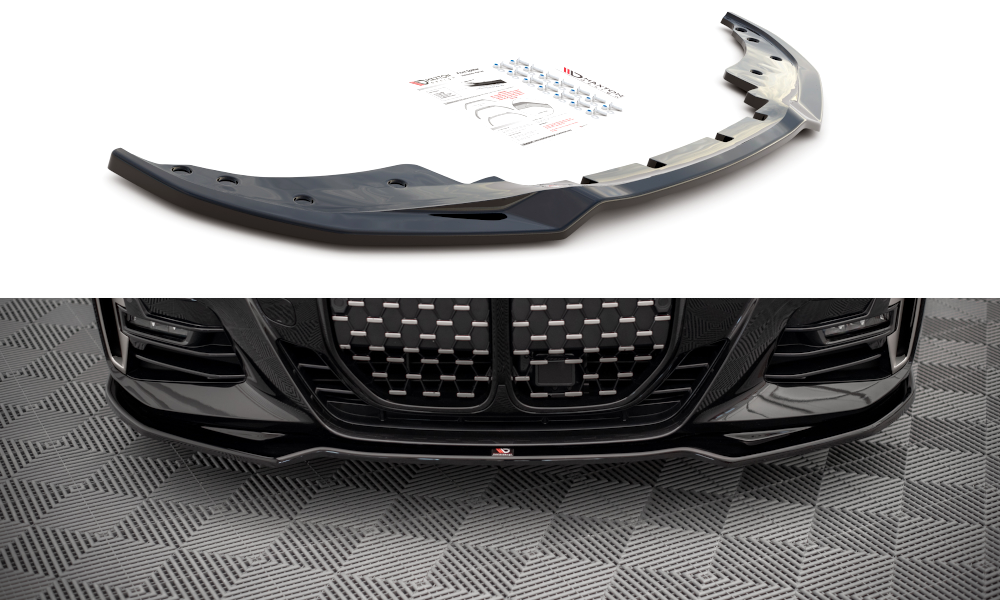 MAXTON BMW Series 4 Series G22 Msport Front Lip v3 - Gloss (2020-2024) 2 bm 4 g22 mpack fd3ga