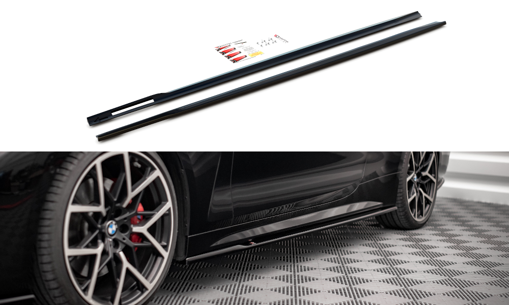 Maxton Design BMW 4 Series G22 MSport Side Skirts Diffusers - Gloss (2020-2024) 3 bm 4 g22 mpack sd1ga