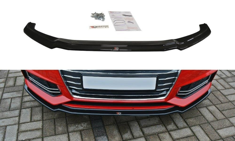 Maxton Design Audi A4 B9 S-Line Front Lip v1 - Gloss (2015-2019) 2 eng pl front splitter v 1 audi s4 a4 s line b9 8153 1