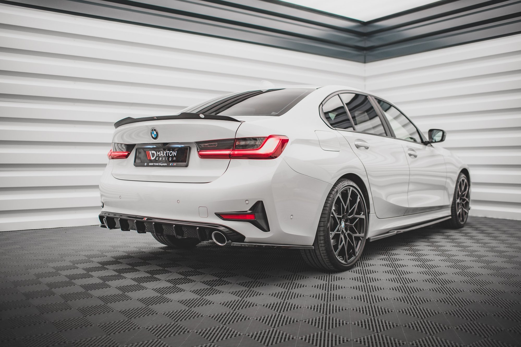Maxton Design BMW 3 Series G20 Rear Diffuser - Gloss (2018-2022) 1 BMW 3 Series Rear Diffuser