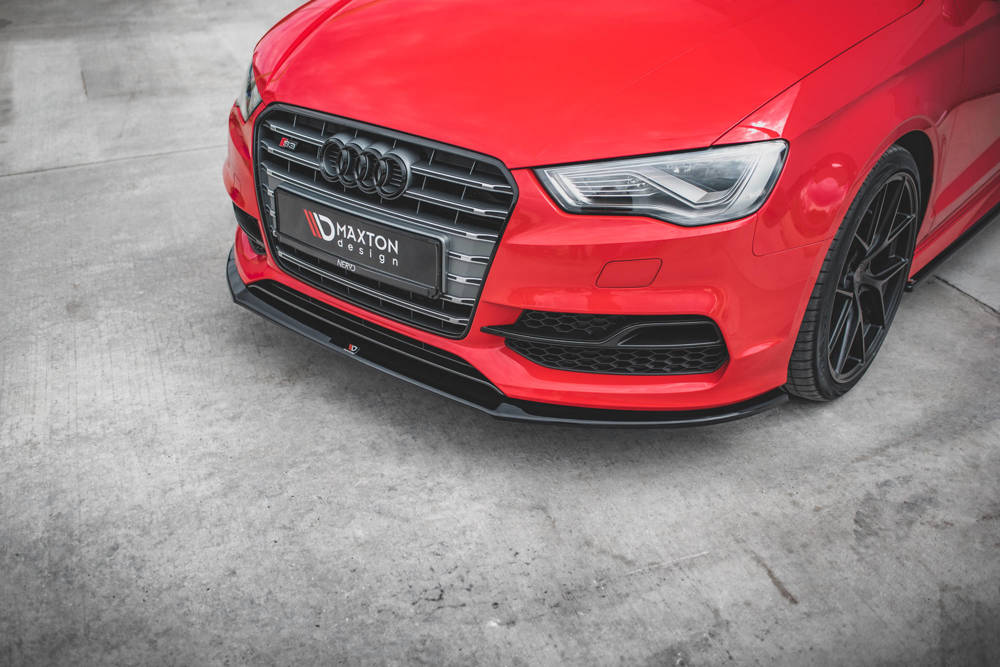 Maxton Design Audi A3 Saloon Front Lip v1 - Gloss (8V S-Line 2013-2016) 3 eng pm Front Splitter V 1 Audi S3 A3 S Line 8V Sedan Cabrio 8490 3