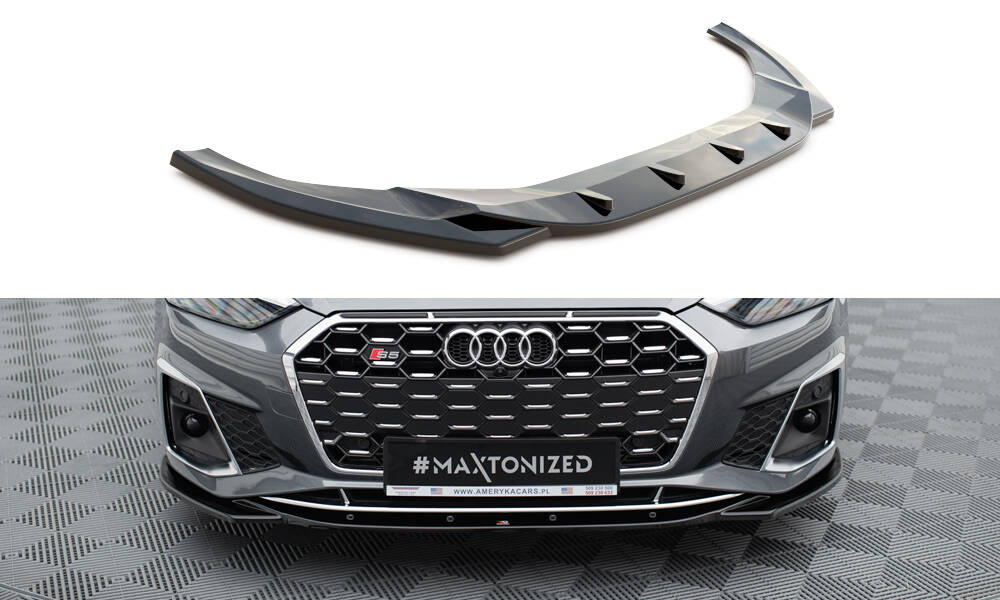 Maxton Design Audi A5 S-Line Coupe/Sportback Front Lip - Gloss (F5 Facelift 2019-2024) 2 Maxton Design Audi A5 S-Line Coupe/Sportback Front Lip - Gloss (F5 Facelift 2019-2024) - Image 2