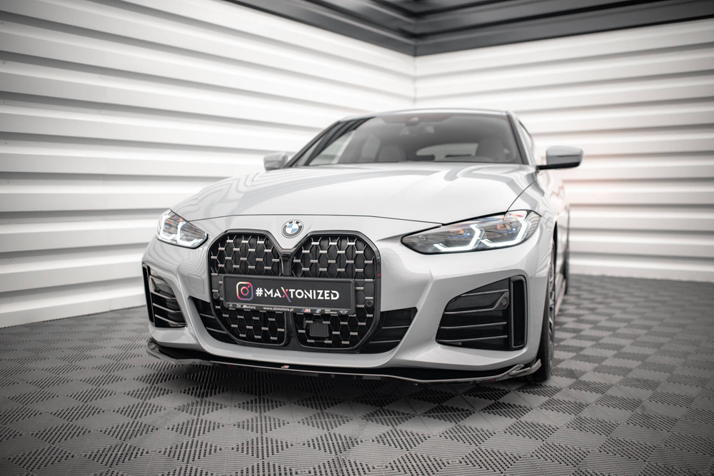 Maxton BMW 4 Series G26 Front Lip v1 - Gloss (2021+) 1 Maxton BMW 4 Series G26 Front Lip v1 - Gloss