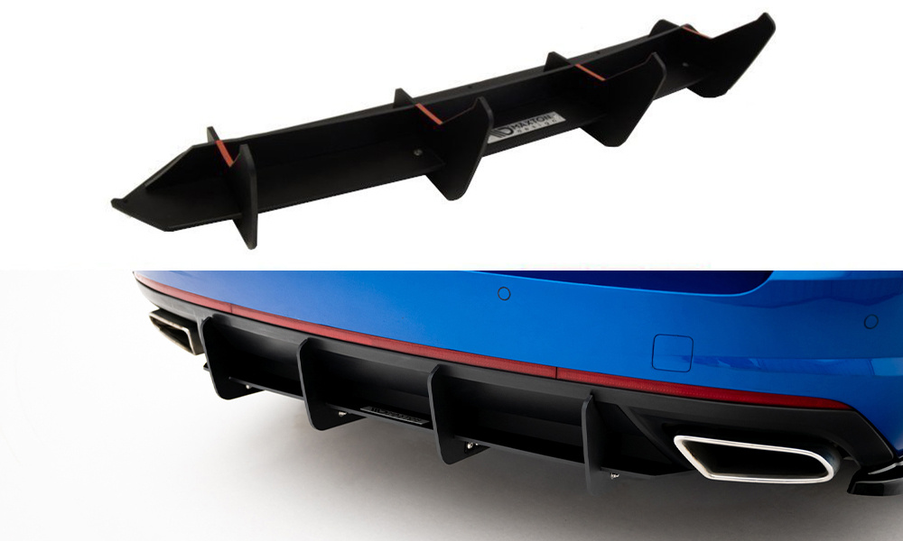 Maxton Design Skoda Octavia VRS Rear Bumper Diffuser - Gloss (Mk3 2016-2019) 3 Maxton Design Skoda Octavia VRS Rear Bumper Diffuser - Gloss (Mk3 2016-2019) - Image 3