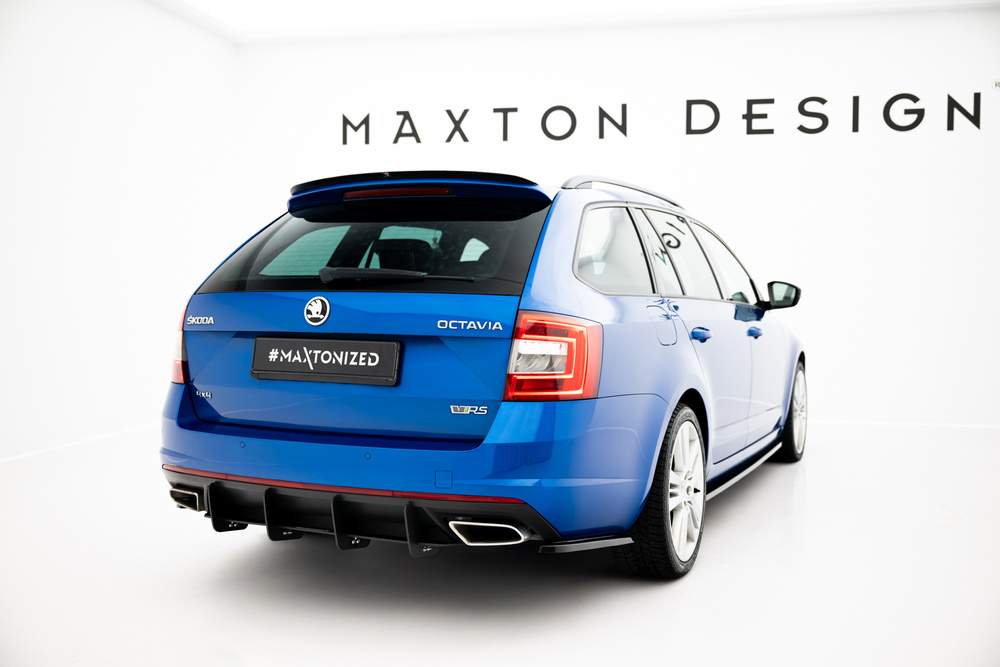 Maxton Design Skoda Octavia VRS Rear Bumper Diffuser - Gloss (Mk3 2016-2019) 1 Maxton Design Skoda Octavia VRS Rear Bumper Diffuser - Gloss (Mk3 2016-2019)