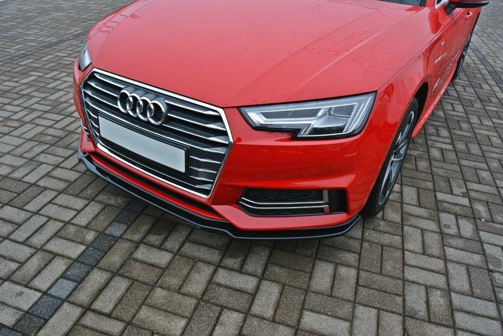 Maxton Design Audi A4 B9 S-Line Front Lip v1 - Gloss (2015-2019) 3 eng pm front splitter v 1 audi s4 a4 s line b9 8153 2